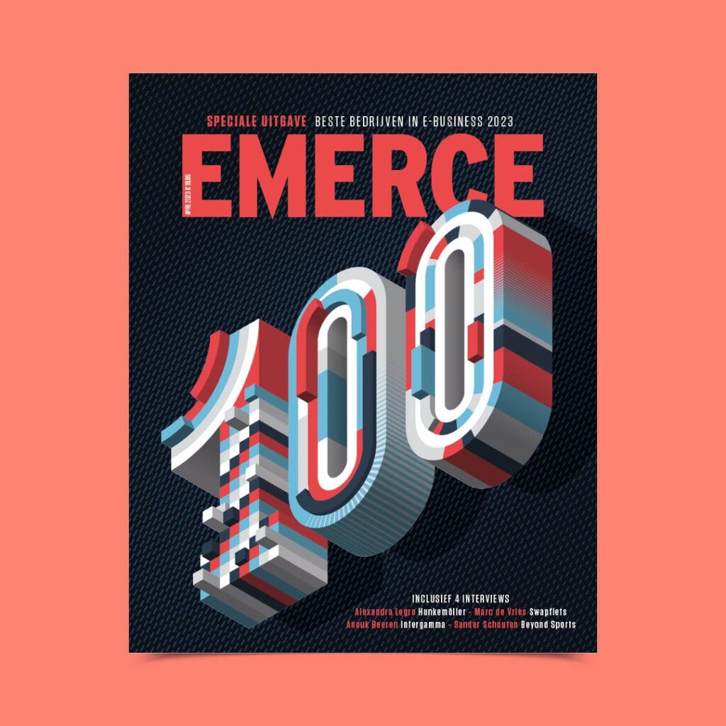 Ontwerp van een magazine voor Emerce, onderdeel van content creatie